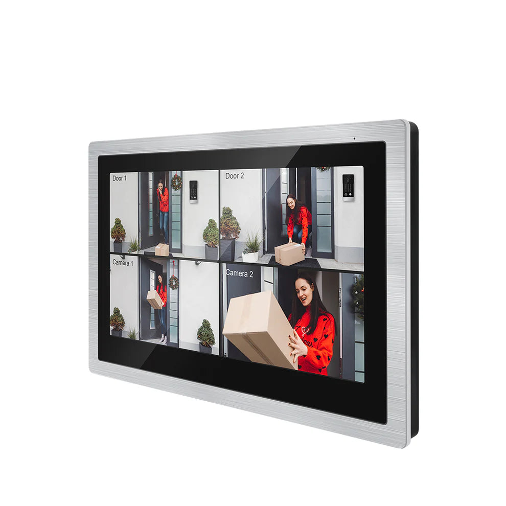 Anjielo  iDVR Touch Screen Monitor with Motion detection four-split screen Simultaneous monitoring Intercom System