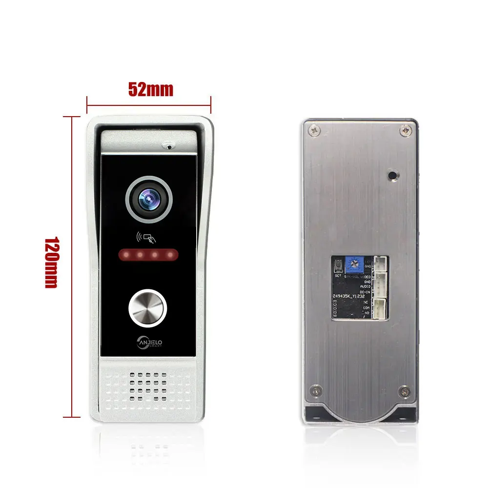 XiVision  Metal Video Doorbell Intercom Outdoor Unit - CVBS/720P/1080P Compatible, IP65 Waterproof with IR Night Vision & RFID Card Swipe