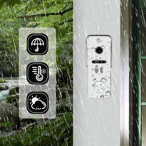 XiVision 7 Inch Wireless WiFi Smart Home Video Doorbell Intercom System with 1080P Monitor and Rainproof Camera