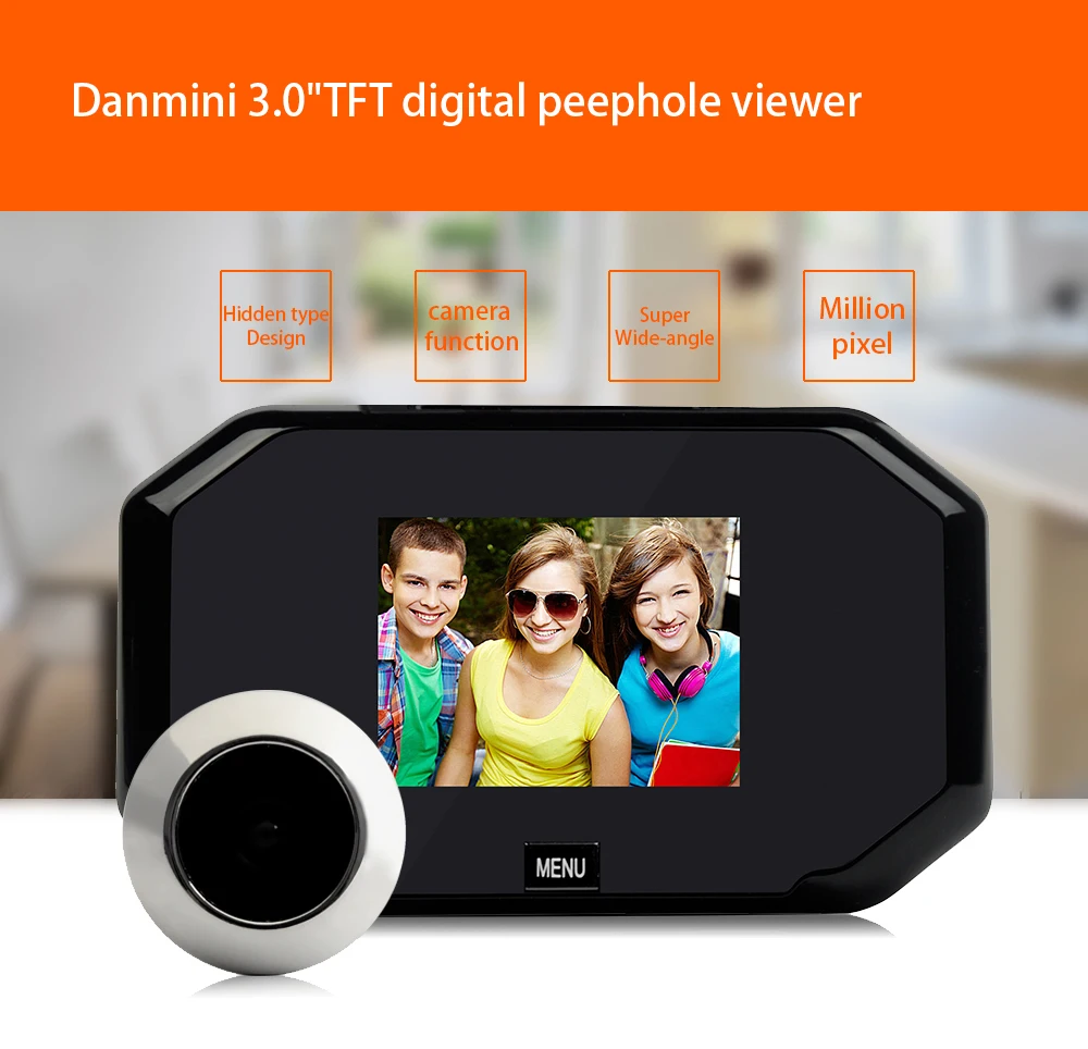 3 inch Hidden Video Peephole Camera Doorbell Recording & Digital Door Viewer