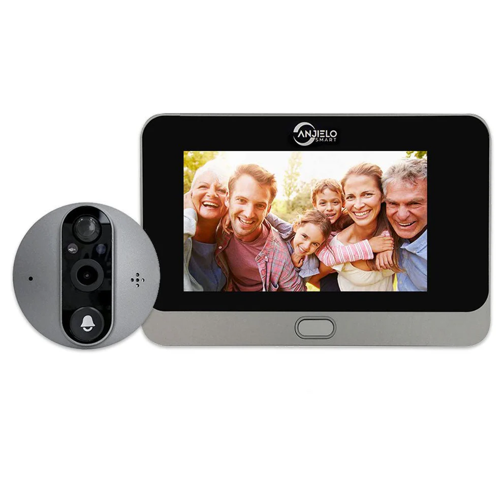 1080P Tuya WiFi Peephole Camera Smart Doorbell Night Vision Video Monitoring Set Protecting family safety