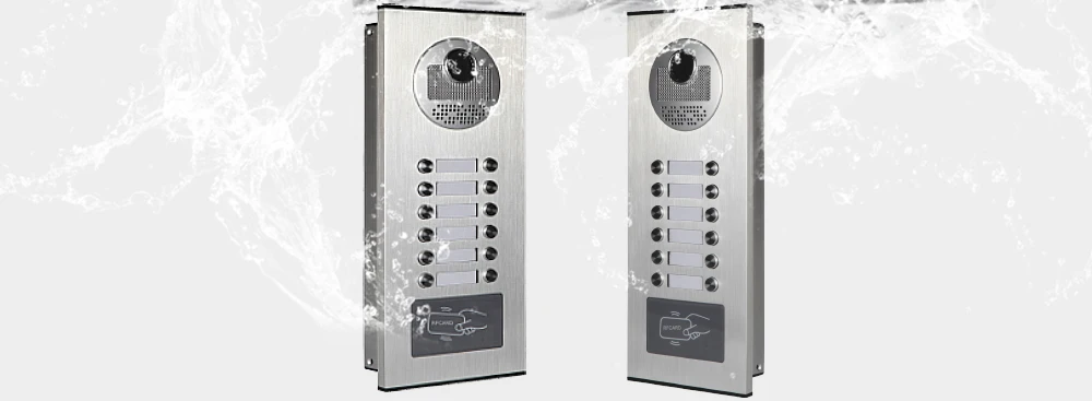 XiVision 2/3/4 Units Apartment Intercom System Video Doorbell Camera Aluminum Alloy 7" Monitor 7 RFID Card