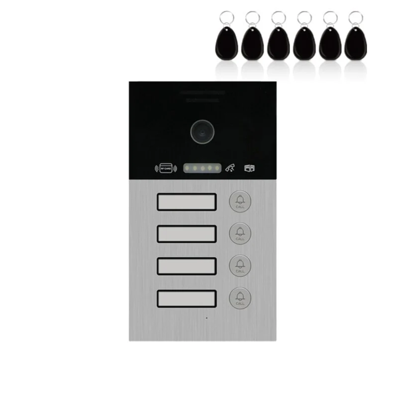 Video Doorbell 1080P FHD Outdoor Waterproof Fingerprint Smart Home DoorBell Panel for Video Intercom System with IC Card