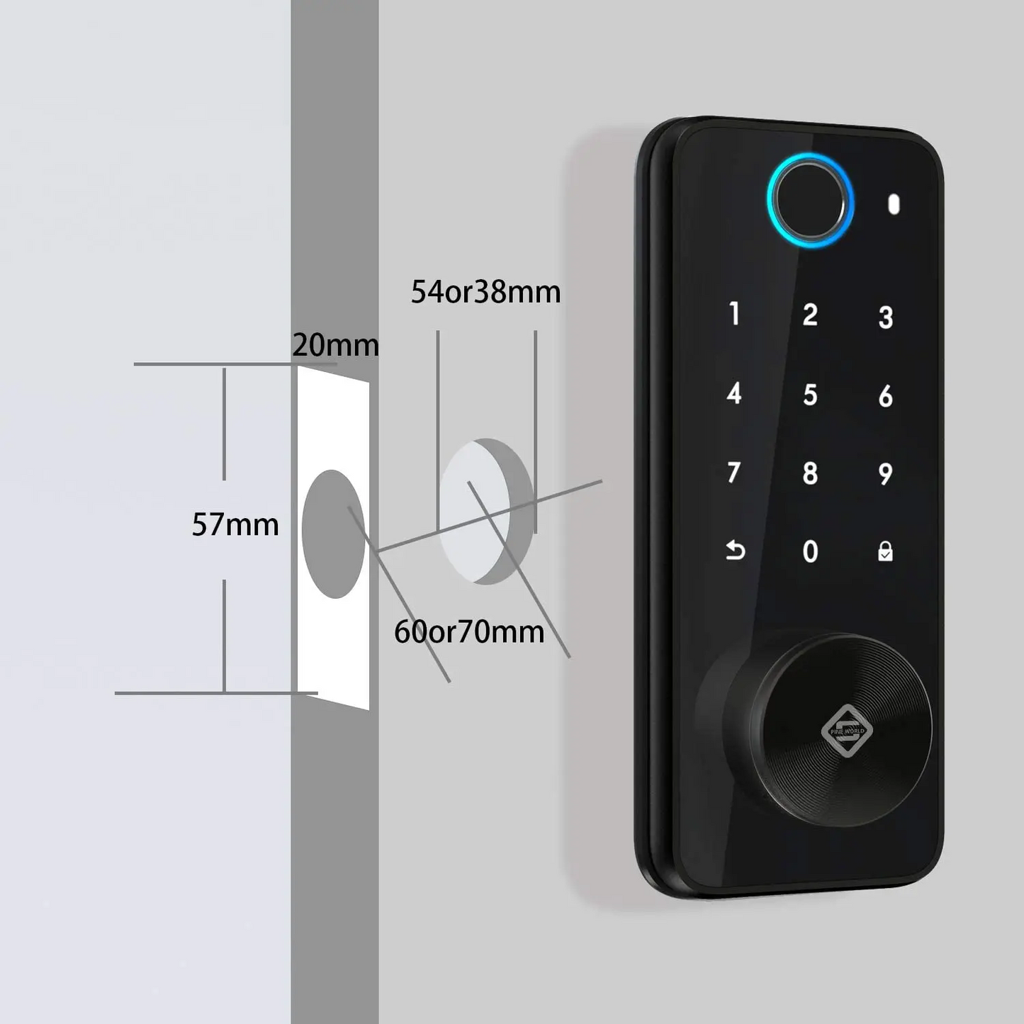 smart door lock Tuya Smart Fingerprint Electronic Deadbolt Door Lock with Keypad-Bluetooth Keyless Entry Keypad Smart Deadbolt App Control