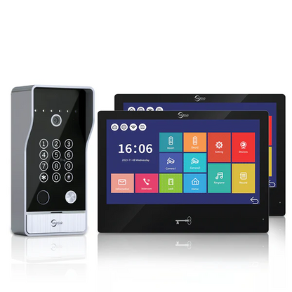 XiVision 4-Wire WiFi Smart Video Intercom Doorbell 10 Inch Monitor 5 Ways Unlock Tuya App Remote Access IP65 Waterproof Home Door Phone