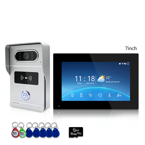 XiVision 1080P HD Video Doorbell System - Tuya 4 Wire WiFi Video Entry Doorphone Intercom Kits for Home, Villa & Apartment