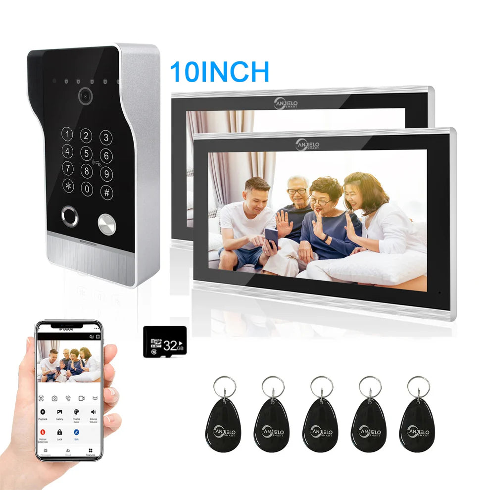 XiVision tuya Smart FHD 1080P WiFi Video Doorbell - RFID Card, Fingerprint & Passcode Unlock | Apartment, Home & Villa Intercom System