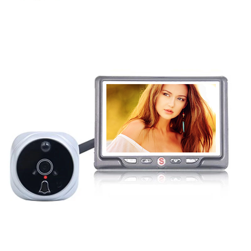 4.3 inchLCD Peephole Doorbell Camera 120°PIR Motion Detection Video Recording & IR Night Vision