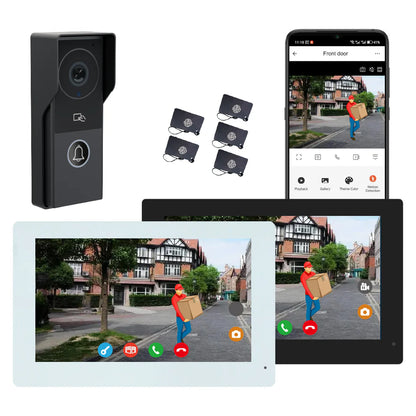 XiVision Doorbell Intercom System - 1080P Camera 10 inch Touch Screen WiFi Enabled for Home Apartment Security