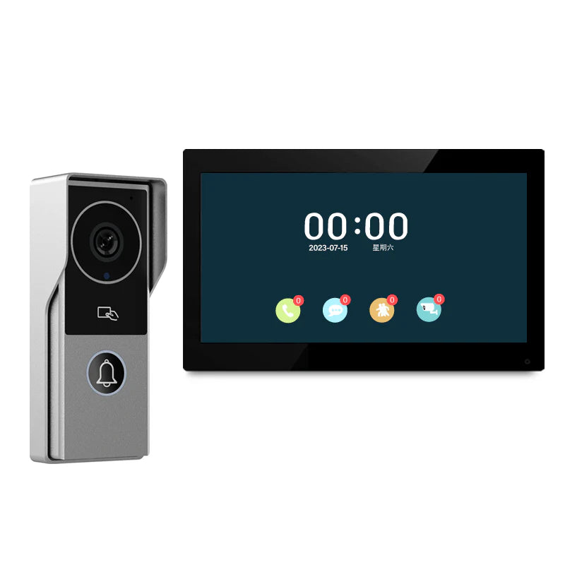 XiVision 140° Wide View FHD 1080P Doorbell - Touch Screen Wired Video Intercom | Home Security Visual Intercom Kit