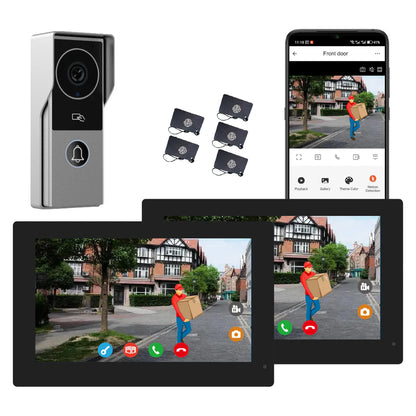 XiVision Doorbell Intercom System - 1080P Camera 10 inch Touch Screen WiFi Enabled for Home Apartment Security