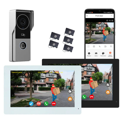 XiVision Doorbell Intercom System - 1080P Camera 10 inch Touch Screen WiFi Enabled for Home Apartment Security