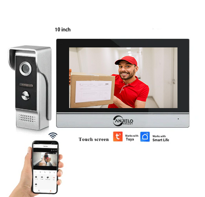 Tuya Smart 1080P  Video Intercom System - Password-Protected Doorbell Camera with WiFi  Motion Detection