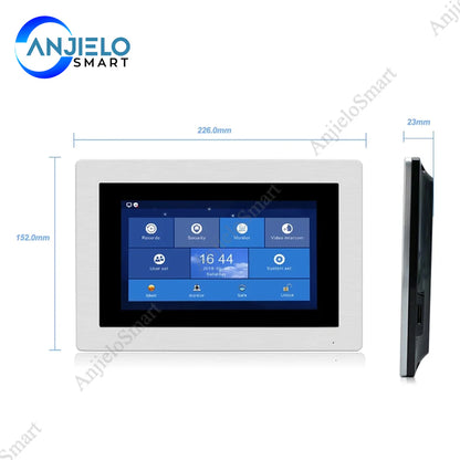 XiVision 1080P WiFi IP Video Doorbell - IP65 Weatherproof, 7 inch Touch Screen  Remote Unlock Code & RFIC Card Access Control