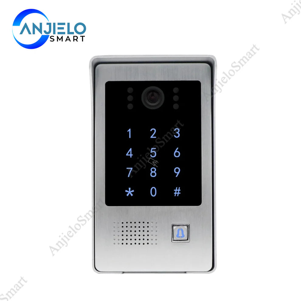 XiVision 1080P WiFi IP Video Doorbell - IP65 Weatherproof, 7 inch Touch Screen  Remote Unlock Code & RFIC Card Access Control
