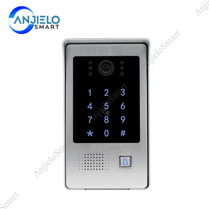 XiVision 1080P WiFi IP Video Doorbell - IP65 Weatherproof, 7 inch Touch Screen  Remote Unlock Code & RFIC Card Access Control
