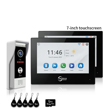 XiVision 7/10 Inch 1080P WiFi Video Intercom System Tuya Smart Video Doorbell, 3 Ways Unlock, Motion Detection 2-Way Audio Home Security Door Phone