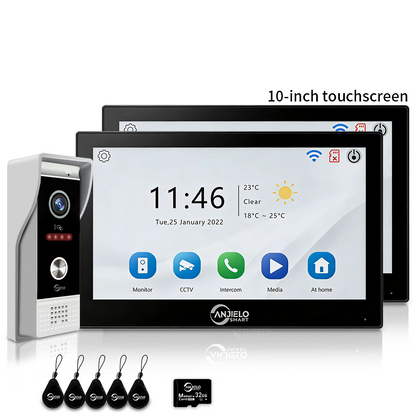 XiVision 7/10 Inch 1080P WiFi Video Intercom System Tuya Smart Video Doorbell, 3 Ways Unlock, Motion Detection 2-Way Audio Home Security Door Phone