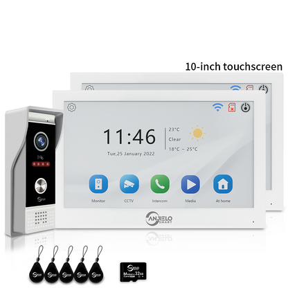 XiVision 7/10 Inch 1080P WiFi Video Intercom System Tuya Smart Video Doorbell, 3 Ways Unlock, Motion Detection 2-Way Audio Home Security Door Phone