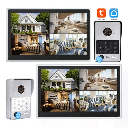 XiVision 4-Wire WiFi Smart Video Intercom Doorbell 15.6 Inch Monitor 5 Ways Unlock Tuya App Remote Access IP65 Waterproof Home Door Phone