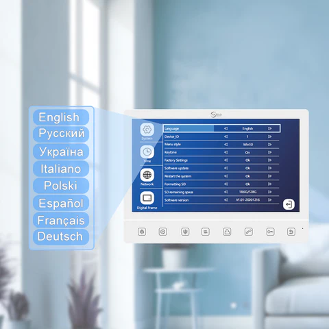 Anjielo 10-inch Tuya Smart Video Intercom  1080P Doorbell Camera - WiFi-Enabled AHD Security System for Homes/Apartments 2-Way Audio, Remote Access, Night Vision