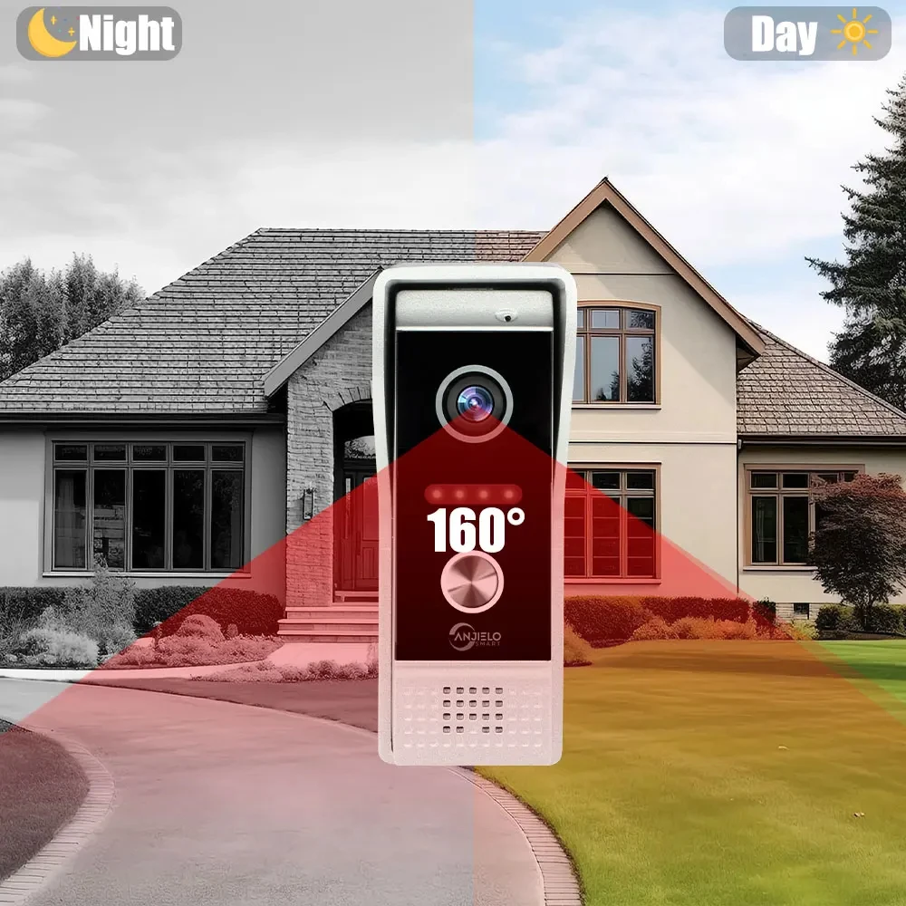 XiVision  Metal Video Doorbell Intercom Outdoor Unit - CVBS/720P/1080P Compatible, IP65 Waterproof with IR Night Vision & RFID Card Swipe