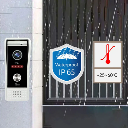 XiVision  Metal Video Doorbell Intercom Outdoor Unit - CVBS/720P/1080P Compatible, IP65 Waterproof with IR Night Vision & RFID Card Swipe