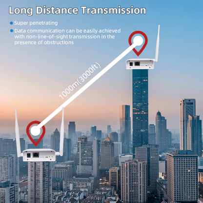 XiVision Dual AntennaHaLow wireless bridge extender 1km distance high gain Wifi large range fast transmission speed strong penetration