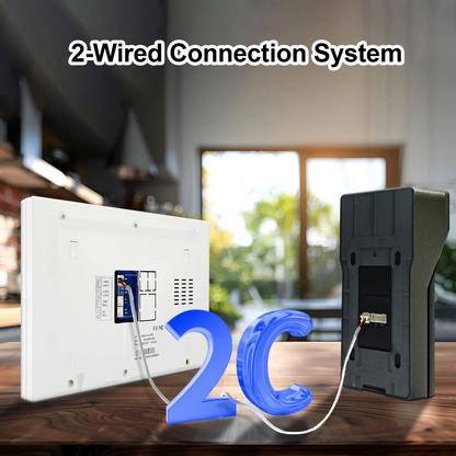 XiVision 2-Line Video Doorbell Intercom - 7 inch Touch Screen, 1080P Camera | Password & IC Card Unlock for Easy Wired Home Security