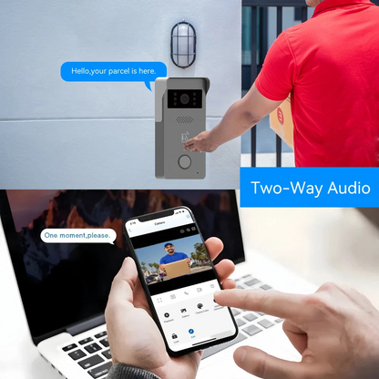 XiVision Tuya Smart 2-Wire Video Intercom - 7 inch Color Touch Screen, 1080P WiFi Doorbell | Wireless Smart Home Security System