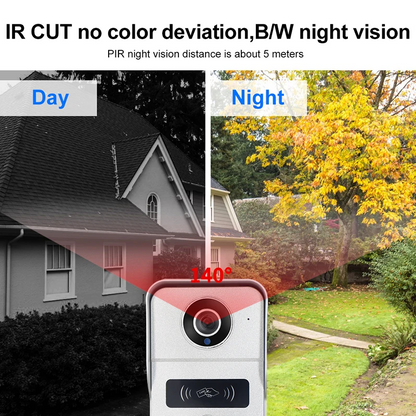 XiVision Tuya Smart 2MP 1080P 10-Inch IP Video Doorbell - Wireless WiFi & POE Wired | RFID Access Control for Villa & Flat