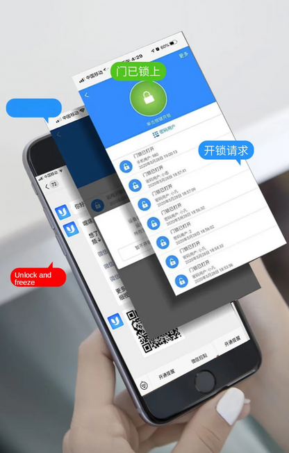 XiVision Tuya Smart Door Lock with Visual Cat Eye - Remote Unlock, Fingerprint & Auto Doorbell | Camera Surveillance Integrated