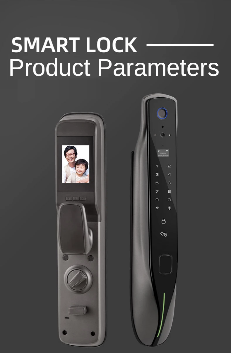 XiVision Tuya Smart Door Lock with Visual Cat Eye - Remote Unlock, Fingerprint & Auto Doorbell | Camera Surveillance Integrated