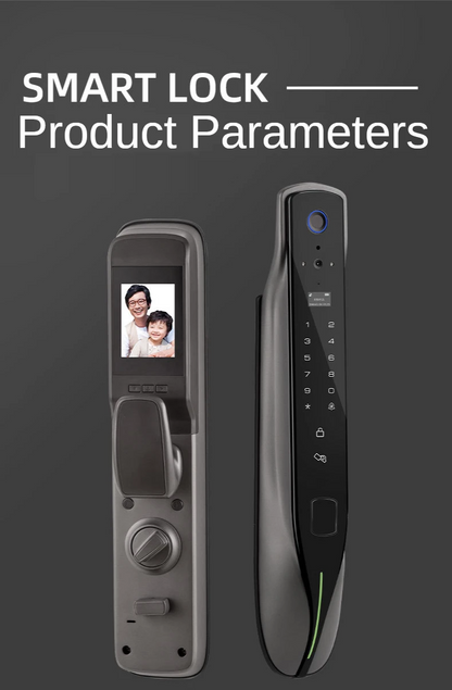 XiVision Tuya Smart Door Lock with Visual Cat Eye - Remote Unlock, Fingerprint & Auto Doorbell | Camera Surveillance Integrated