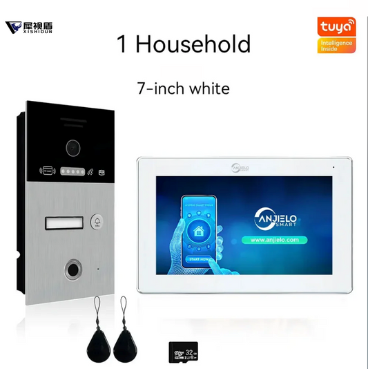 XiVision apartment Video Intercom with 7/10-inch Screen & 1080P Resolution - Tuya WiFi Doorbell for 1/2/3 Floors