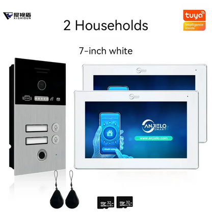 XiVision apartment Video Intercom with 7/10-inch Screen & 1080P Resolution - Tuya WiFi Doorbell for 1/2/3 Floors