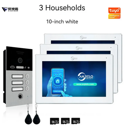XiVision apartment Video Intercom with 7/10-inch Screen & 1080P Resolution - Tuya WiFi Doorbell for 1/2/3 Floors