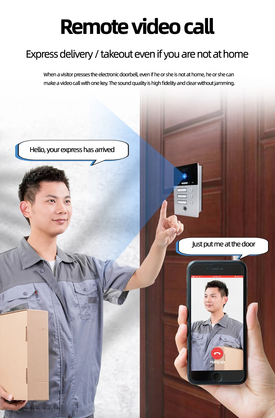 XiVision  7 inch 1080P Tuya WiFi Wireless Video Intercom for Apartment - Supports 1/2/3 Floors, Video Doorphone Call WiFi Wireless Video Intercom for Apartment - Supports 1/2/3 Floors, Video Doorphone Call