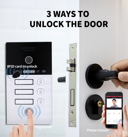 XiVision  7 inch 1080P Tuya WiFi Wireless Video Intercom for Apartment - Supports 1/2/3 Floors, Video Doorphone Call WiFi Wireless Video Intercom for Apartment - Supports 1/2/3 Floors, Video Doorphone Call