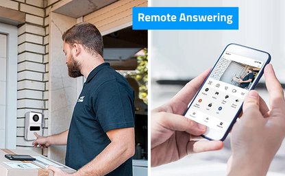 XiVision 1080P HD Video Doorbell System - Tuya Wireless WiFi Video Entry Doorphone | Intercom Kits for Home, Villa & Apartment