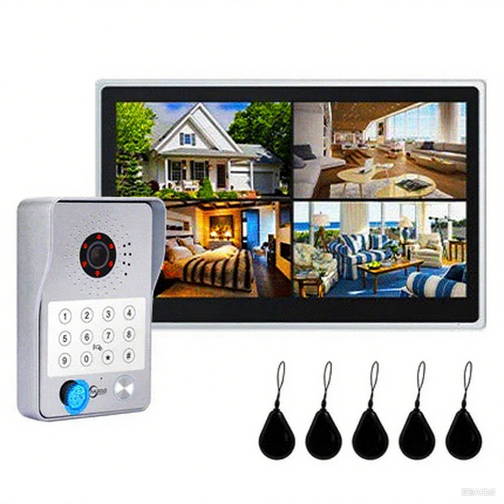 XiVision Tuya Smart 1080P Video Intercom System - iDVR with 4 Split Screen  WiFi Doorbell  Home Security Control