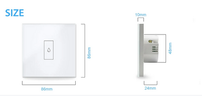 Tuya 20A WiFi Voice-Enabled Smart Water Heater Switches - Touch Wall Panel with Timer Control