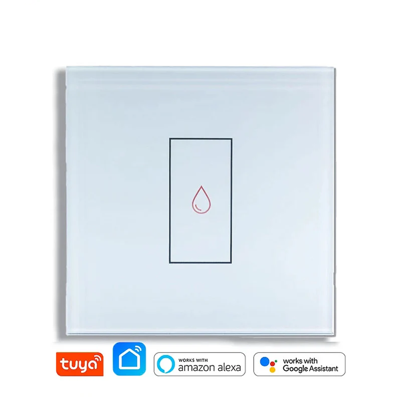 Tuya 20A WiFi Voice-Enabled Smart Water Heater Switches - Touch Wall Panel with Timer Control