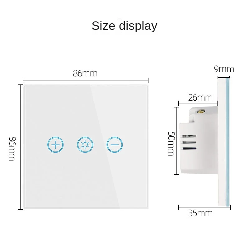 Tuya Alexa-Enabled Smart Dimmer Switch Touch Control, APP Remote  WiFi Connectivity for Effortless Home Automation