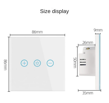 Tuya Alexa-Enabled Smart Dimmer Switch Touch Control, APP Remote  WiFi Connectivity for Effortless Home Automation