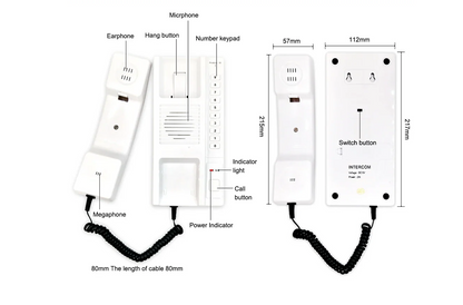 XiVision 2.4GHz Wireless Audio Intercom System - Home Door Phone for Residential Use | Easy Install, Stable Anti-Interference