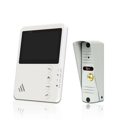 4.3 Inch Monitor Wired Door Phone  Metal Doorbell Video Intercom System with Waterproof  Night Vision for Home Apartment Security