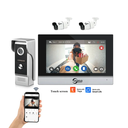 Tuya Smart 1080P  Video Intercom System - Password-Protected Doorbell Camera with WiFi  Motion Detection