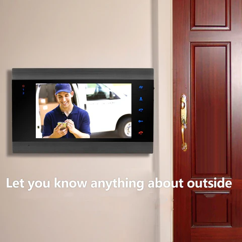 XiVision 7 Inch Home Video Intercom Doorbell for Apartment - Night Vision  Motion Detection for Enhanced Home Security