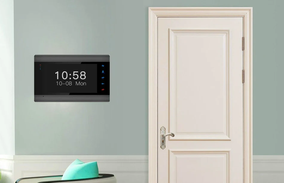 XiVision 7 Inch Home Video Intercom Doorbell for Apartment - Night Vision  Motion Detection for Enhanced Home Security